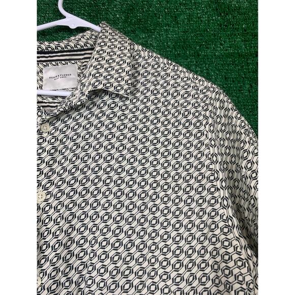 Denim & Flower Ricky Singh Short Sleeve Button Down Shirt Men's Size L Casual - Picture 4 of 16